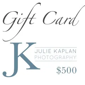 A gift card for julie kaplan photography