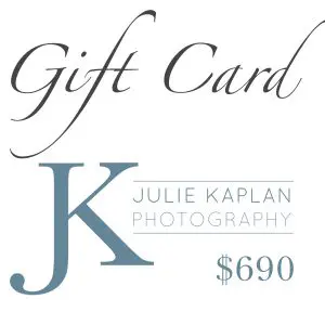 A gift card for julie kaplan photography